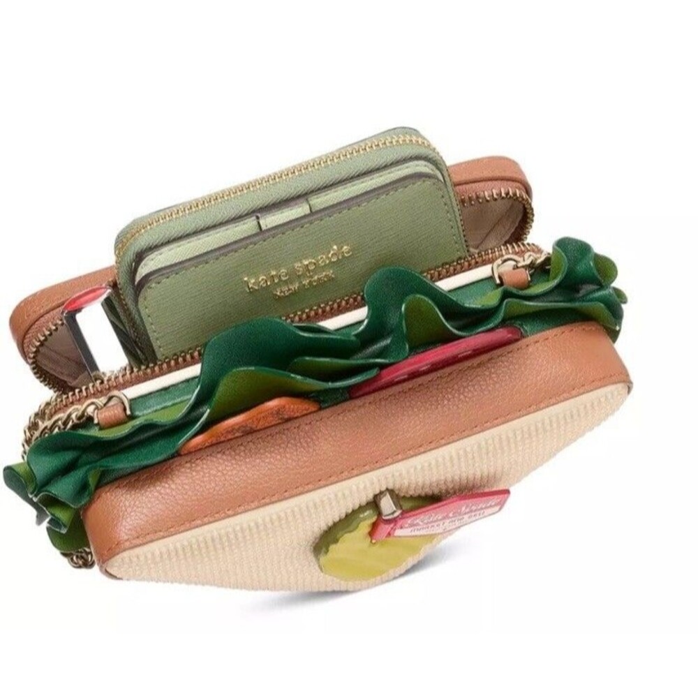 Kate Spade Glamwich Sandwich Embellished Micro Crossbody Bag Purse Novelty NWT - Picture 2 of 6